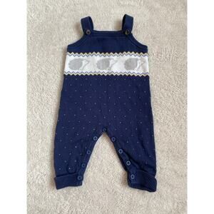Janie and Jack Hedgehog Sweater Overalls